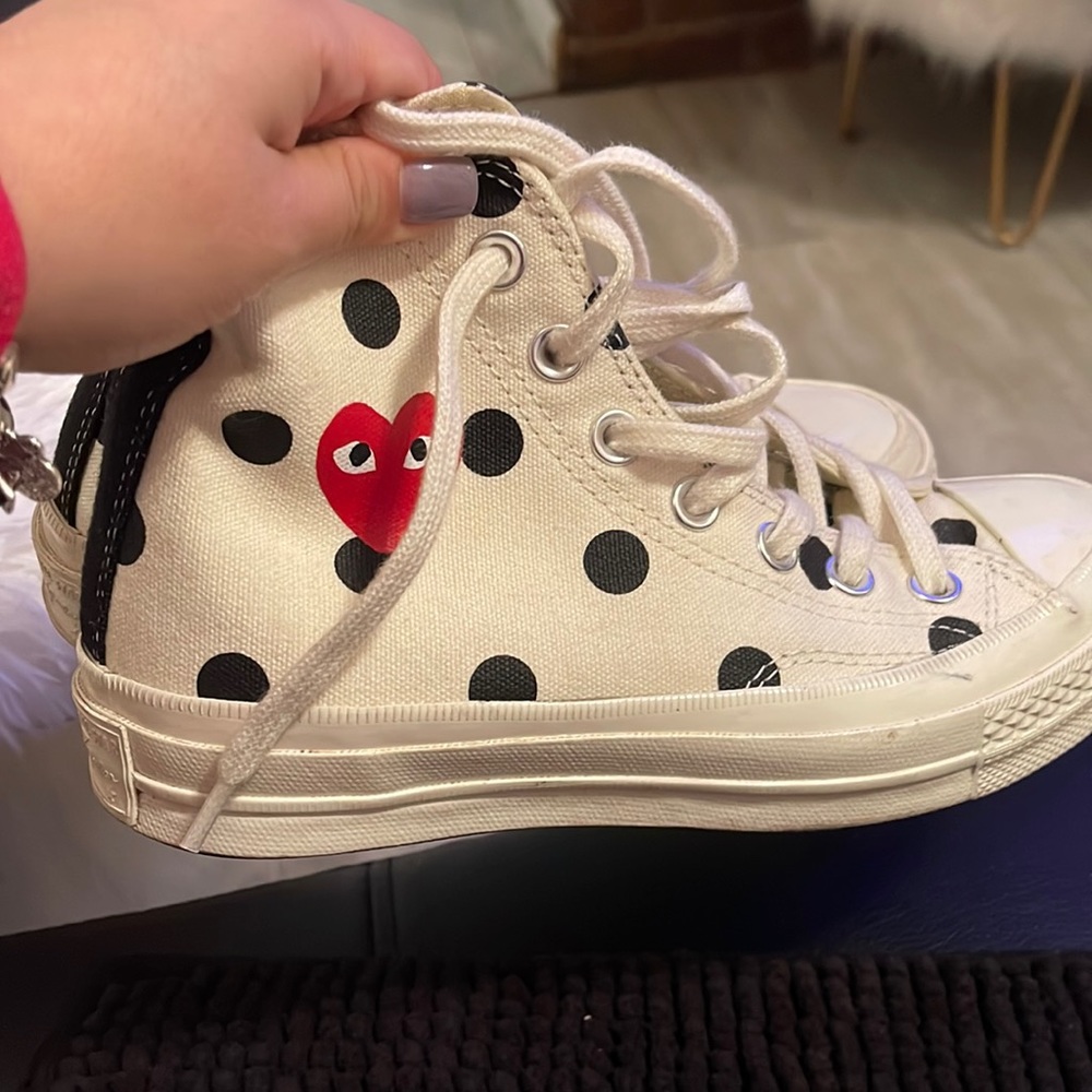 Commes Des Garçons polka dot Hightop sneakers